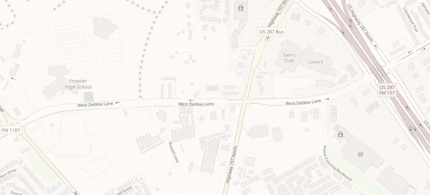 Map showing Timeless Tailor and Alteration in Mansfield, Texas